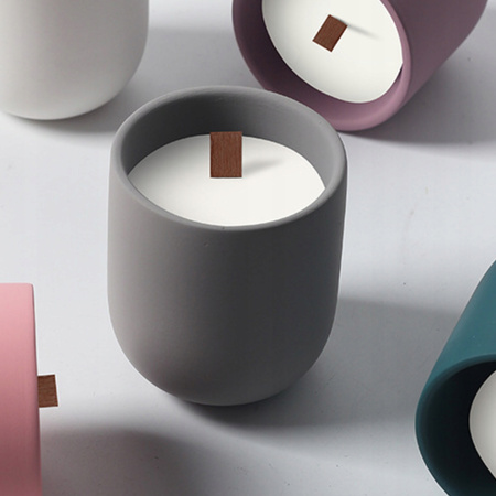 Pojemnik Ceramiczny Do Wyrobu Świec 240g Słoik Dekoracyjny Ingrid Gray